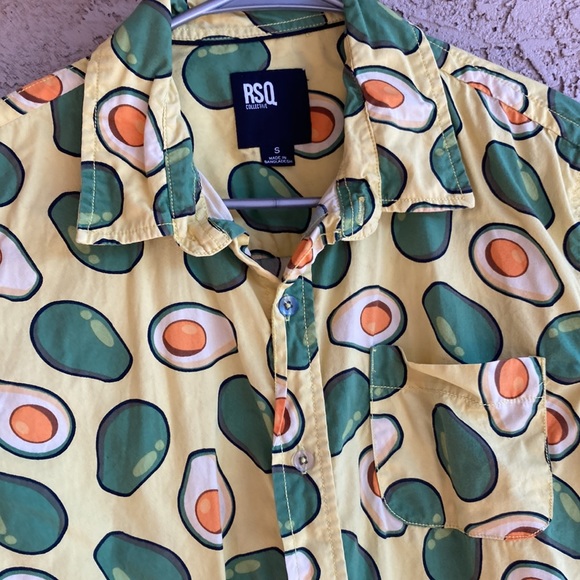 RSQ collective men’s avocado small collared button down shirt - Picture 2 of 8